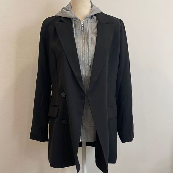 RACHEL ZOE BLACK Jacket w/‎ removable Faux Liner - Picture 1 of 8